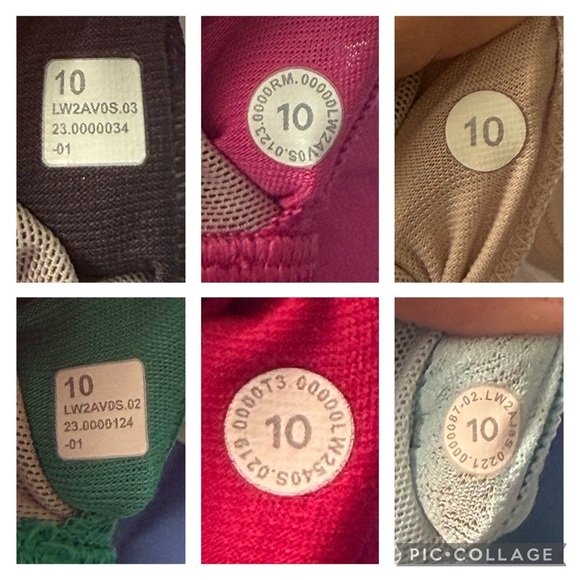 Lululemon Set of 6 Energy Bras Sz 10 Blue Purple Pink Green! - Picture 12 of 12